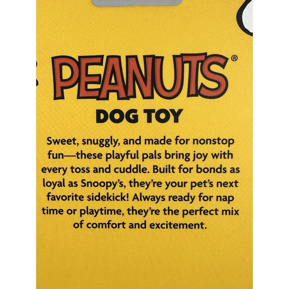 Peanuts Snoopy Dog Toy Plush Squeaker Cool Blooded Shirt New